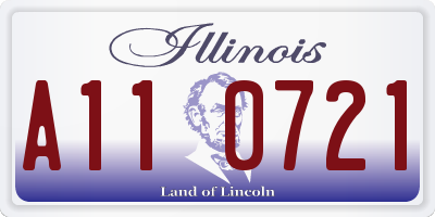 IL license plate A110721