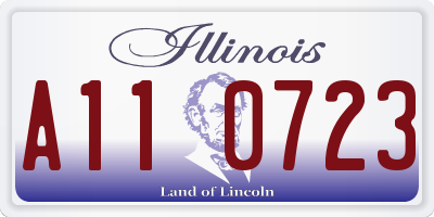 IL license plate A110723