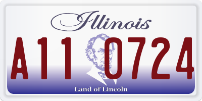 IL license plate A110724