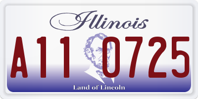 IL license plate A110725