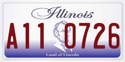 IL license plate A110726