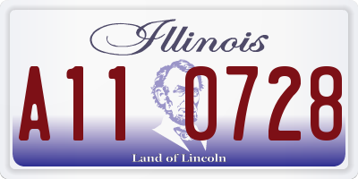 IL license plate A110728