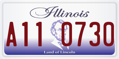 IL license plate A110730