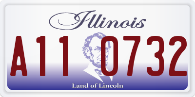 IL license plate A110732