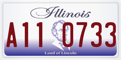 IL license plate A110733