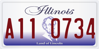 IL license plate A110734