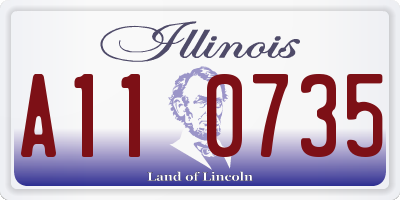 IL license plate A110735