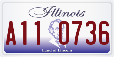 IL license plate A110736