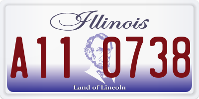 IL license plate A110738