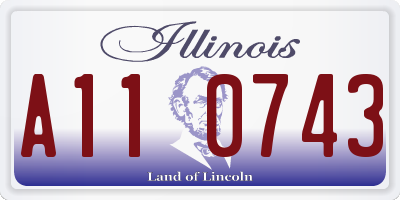 IL license plate A110743