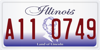 IL license plate A110749