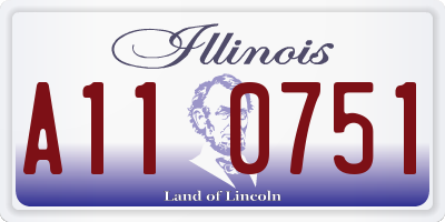 IL license plate A110751
