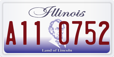 IL license plate A110752