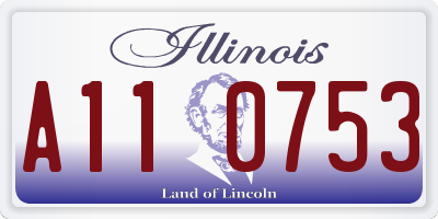 IL license plate A110753