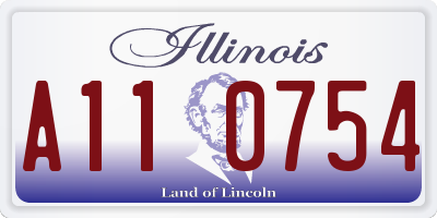 IL license plate A110754