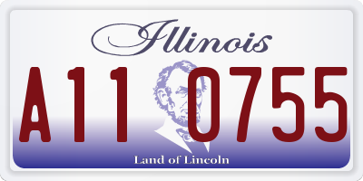IL license plate A110755