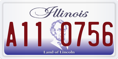 IL license plate A110756