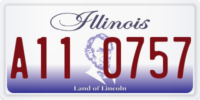 IL license plate A110757