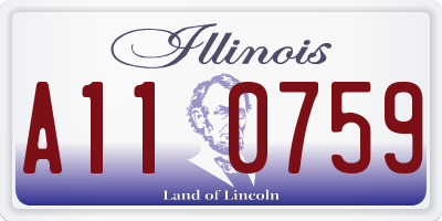 IL license plate A110759