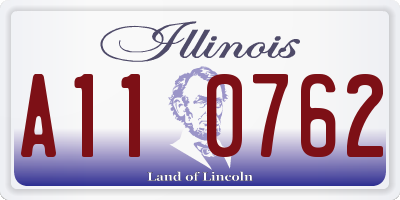 IL license plate A110762