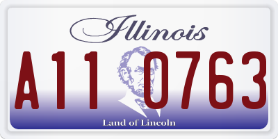 IL license plate A110763