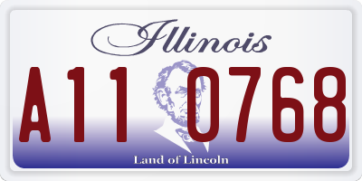 IL license plate A110768