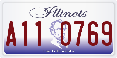 IL license plate A110769