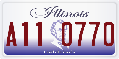 IL license plate A110770