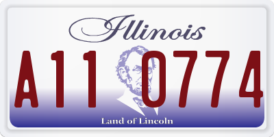 IL license plate A110774