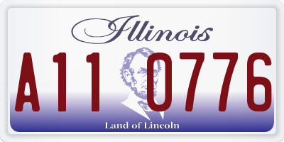 IL license plate A110776