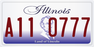 IL license plate A110777