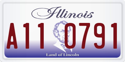IL license plate A110791