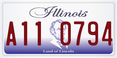 IL license plate A110794