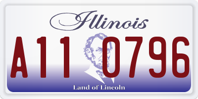 IL license plate A110796
