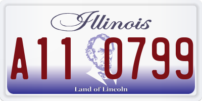 IL license plate A110799
