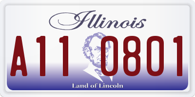 IL license plate A110801
