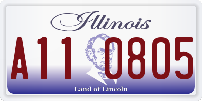 IL license plate A110805