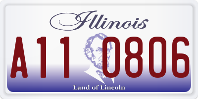 IL license plate A110806