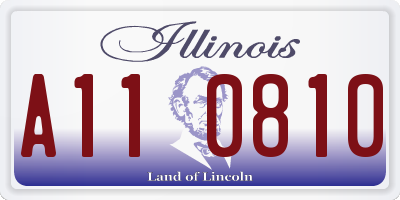 IL license plate A110810