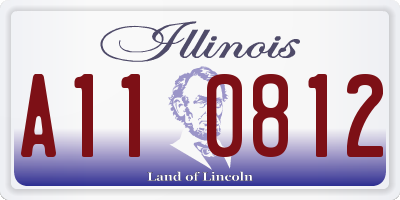 IL license plate A110812