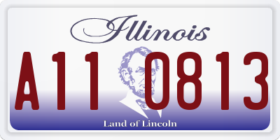 IL license plate A110813