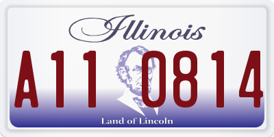 IL license plate A110814