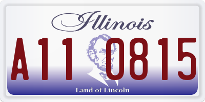 IL license plate A110815