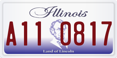 IL license plate A110817
