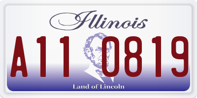 IL license plate A110819
