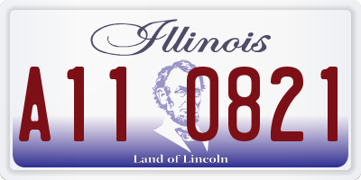 IL license plate A110821