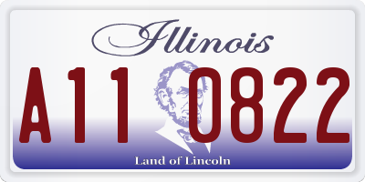 IL license plate A110822