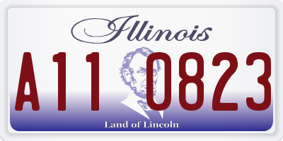 IL license plate A110823