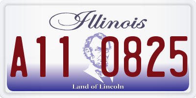 IL license plate A110825