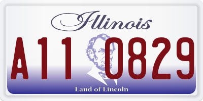 IL license plate A110829